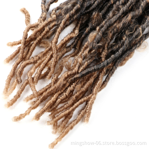 2021 Fashionable 24inches wigs fiber crochet hair female butterfly curly braid African dirty braid Butterfly locs hair extension